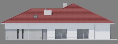 Projekt domu NewHouse 767 w1 red (KRZ1170) - elewacja prawa