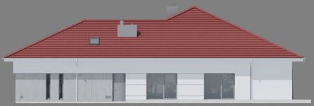 Projekt domu NewHouse 767 w1 red (KRZ1170) - elewacja prawa
