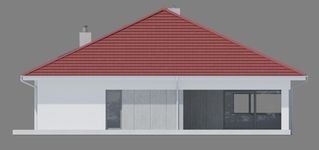 Projekt domu NewHouse 767 w1 red (KRZ1170) - elewacja tylna