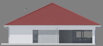 Projekt domu NewHouse 767 w1 red (KRZ1170) - elewacja tylna