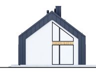 Projekt domu PióroArchitekci – 16 szkieletowy (KZN1022) - elewacja lewa