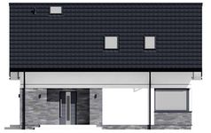 Projekt domu N50-BG (KKG1049) - elewacja frontowa