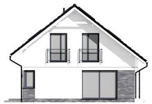 Projekt domu N50-BG (KKG1049) - elewacja prawa