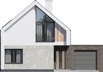 Projekt domu Studio 116 (WRN1627) - elewacja frontowa