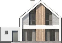 Projekt domu Studio 116 (WRN1627) - elewacja tylna