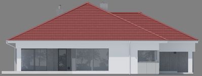 Projekt domu NewHouse 767 red (KRZ1168) - elewacja lewa
