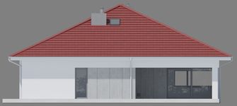 Projekt domu NewHouse 767 red (KRZ1168) - elewacja tylna