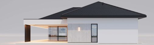 Projekt domu HomeKoncept 138 wariant 01 (KRX1310) - elewacja tylna