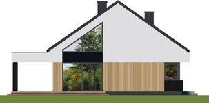 Projekt domu APS 407 ECO (LUA1708) - elewacja lewa
