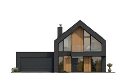Projekt domu Amber 5 b (WAH2180) - elewacja frontowa