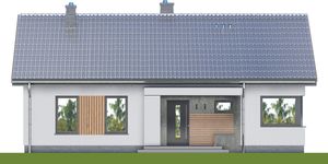 Projekt domu APS 353 wariant 3 (LUA1709) - elewacja frontowa