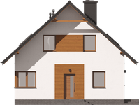 Projekt domu Gryfice 23 m (KRP2844) - elewacja frontowa