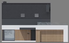 Projekt domu NewHouse 786 (KRZ1171) - elewacja frontowa