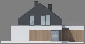 Projekt domu NewHouse 786 (KRZ1171) - elewacja lewa