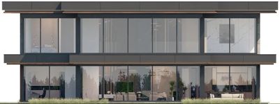 Projekt domu Rezydencja Floryda 3 (WAH2181) - elewacja tylna
