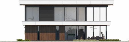 Projekt domu Rezydencja Floryda 3 B (WAH2182) - elewacja prawa