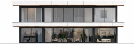 Projekt domu Rezydencja Floryda 3 B (WAH2182) - elewacja tylna