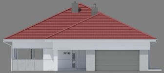 Projekt domu NewHouse 767 w2 red (KRZ1172) - elewacja frontowa