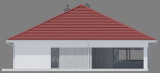 Projekt domu NewHouse 767 w2 red (KRZ1172) - elewacja tylna