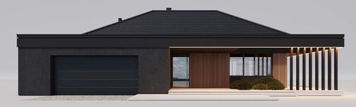 Projekt domu HomeKoncept 126 wariant 02 (KRX1312) - elewacja frontowa