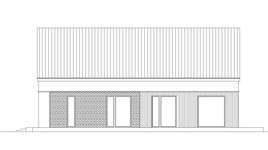 Projekt domu EG-110 wariant I (WWB1164) - elewacja prawa