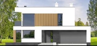 Projekt domu Perfetto modern (WOF1294) - elewacja frontowa