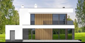 Projekt domu Perfetto modern (WOF1294) - elewacja tylna