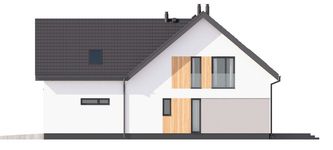 Projekt domu D462 (WAI1546) - elewacja prawa