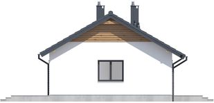 Projekt domu Tebe 5 szkielet drewniany (WOE1233) - elewacja lewa