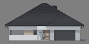 Projekt domu NewHouse 761 w5 S (KRZ1177) - elewacja frontowa