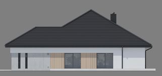 Projekt domu NewHouse 761 w4 S (KRZ1176) - elewacja prawa