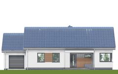 Projekt domu APS 353+G (LUA1713) - elewacja frontowa