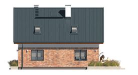 Projekt domu Fortunka 2 (BSA2407) - elewacja tylna