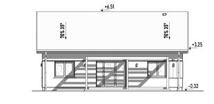 Projekt domu Aria (TBO1018) - elewacja tylna
