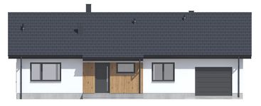 Projekt domu Tracja 11 strop drewniany (WOE1235) - elewacja frontowa