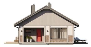 Projekt domu Pati 2 (BSE1298) - elewacja frontowa