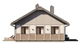 Projekt domu Pati 2 (BSE1298) - elewacja tylna