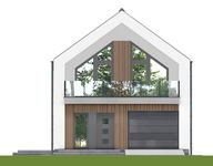 Projekt domu APS 358 ECO (LUA1716) - elewacja frontowa