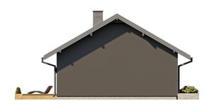 Projekt domu Gaja 5 drewniana (BSE1294) - elewacja lewa