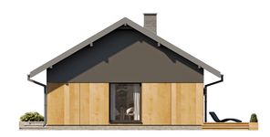 Projekt domu Gaja 5 drewniana (BSE1294) - elewacja prawa