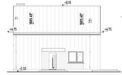 Projekt domu Forma (TBO1023) - elewacja frontowa