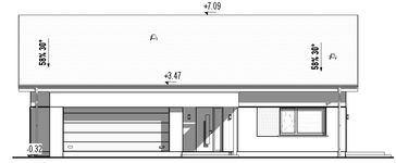 Projekt domu Luna 2G (TBO1024) - elewacja frontowa