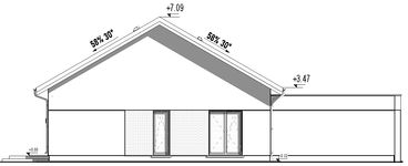 Projekt domu Luna 2G (TBO1024) - elewacja lewa