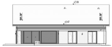 Projekt domu Luna 2G (TBO1024) - elewacja tylna
