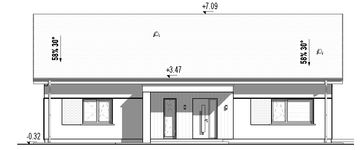 Projekt domu Luna 3 (TBO1025) - elewacja frontowa