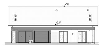 Projekt domu Luna 3 (TBO1025) - elewacja tylna