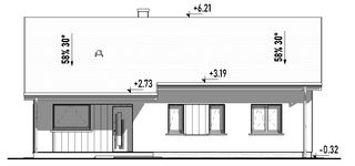 Projekt domu Mila (TBO1028) - elewacja frontowa