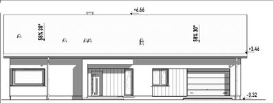 Projekt domu Scala (TBO1029) - elewacja frontowa