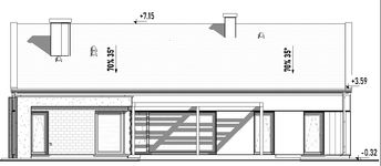 Projekt domu Dalia (TBO1030) - elewacja tylna