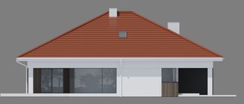 Projekt domu NewHouse 771 red (KRZ1179) - elewacja lewa